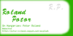 roland potor business card